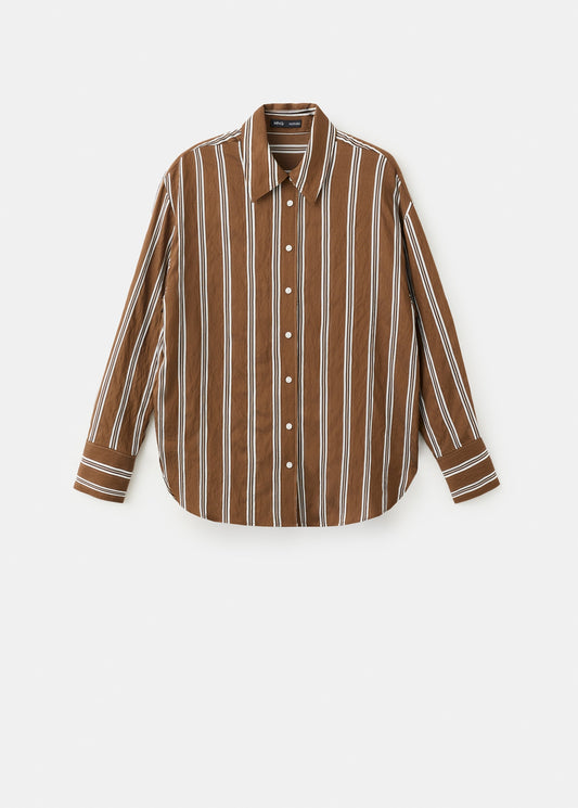 Striped straight shirt