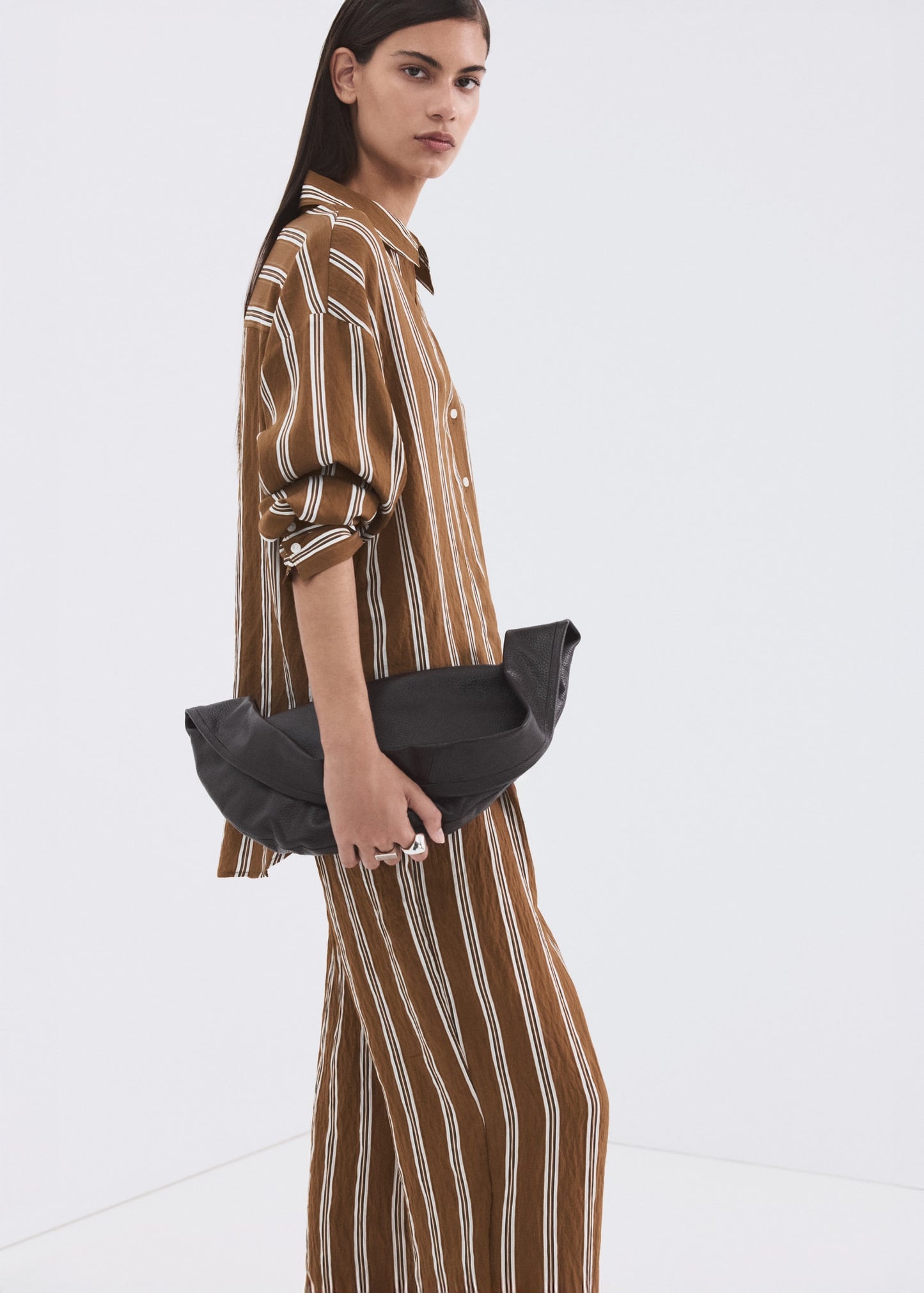 Striped straight shirt