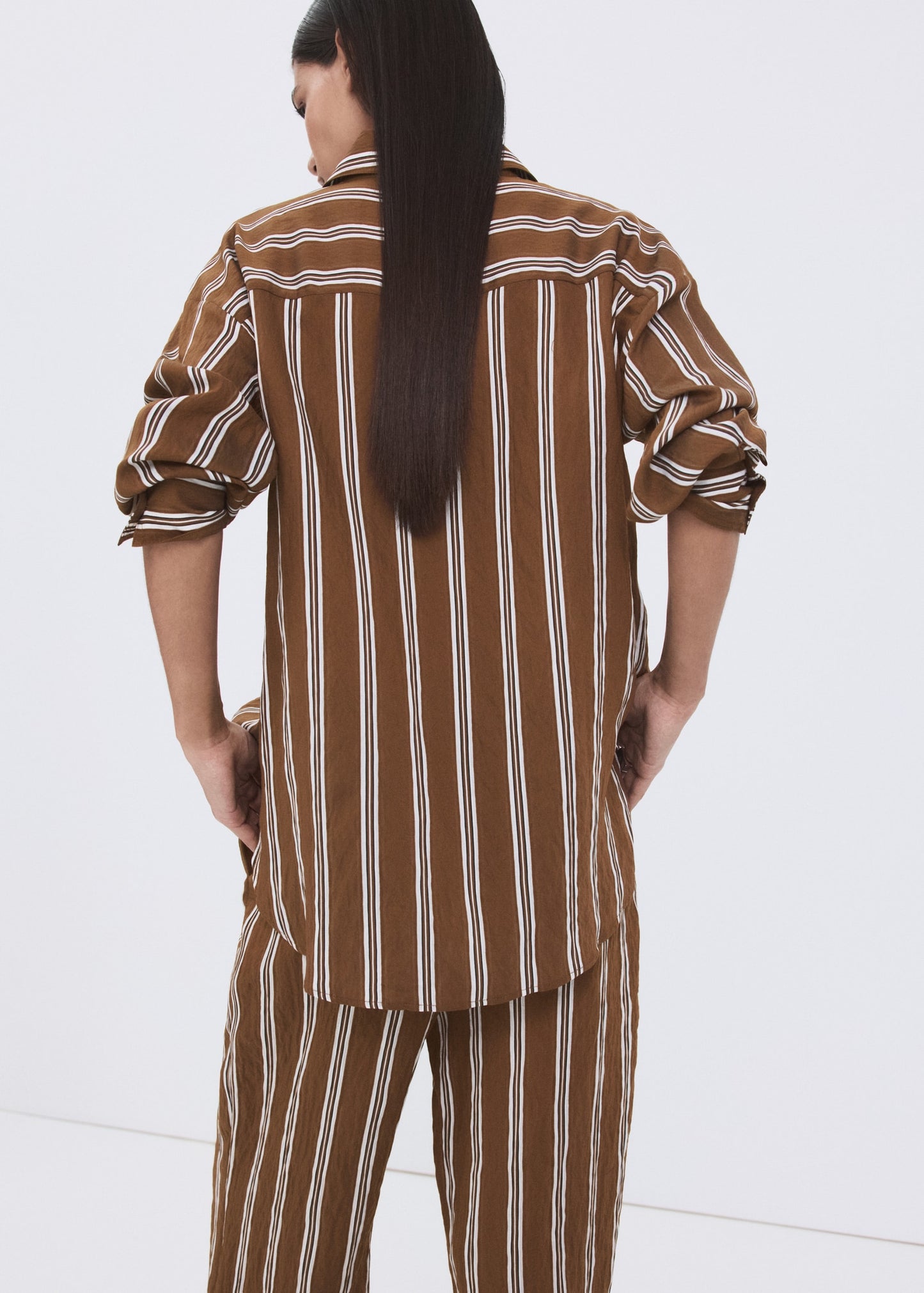 Striped straight shirt