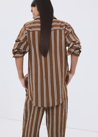 Striped straight shirt