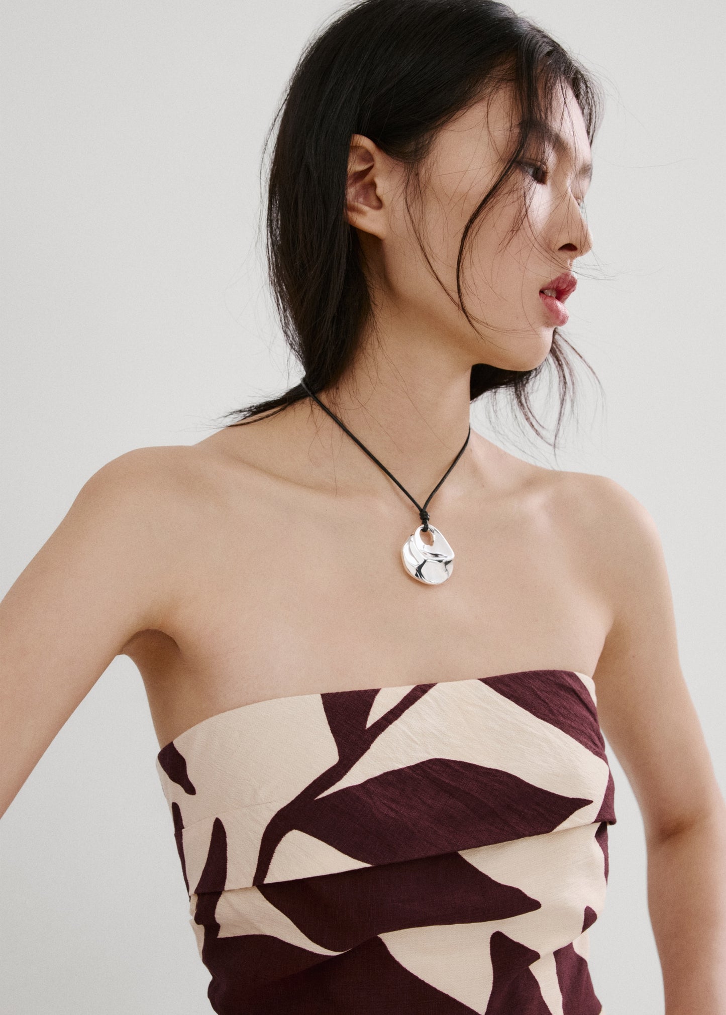 Printed strapless jumpsuit