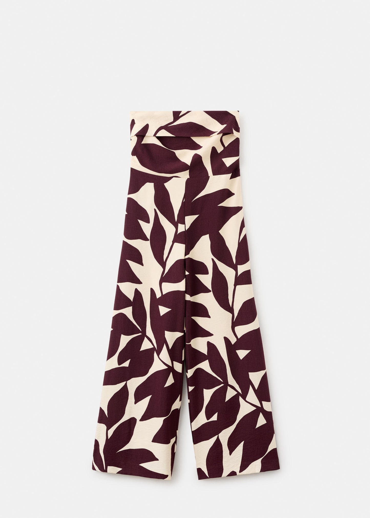 Printed strapless jumpsuit