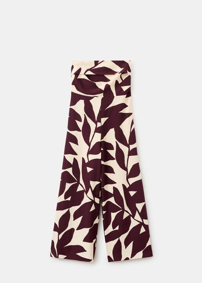 Printed strapless jumpsuit