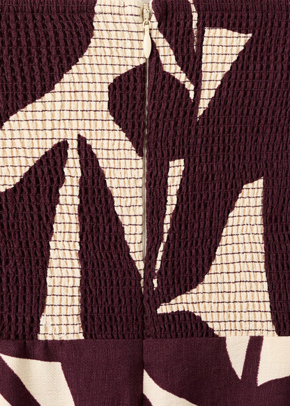 Printed strapless jumpsuit