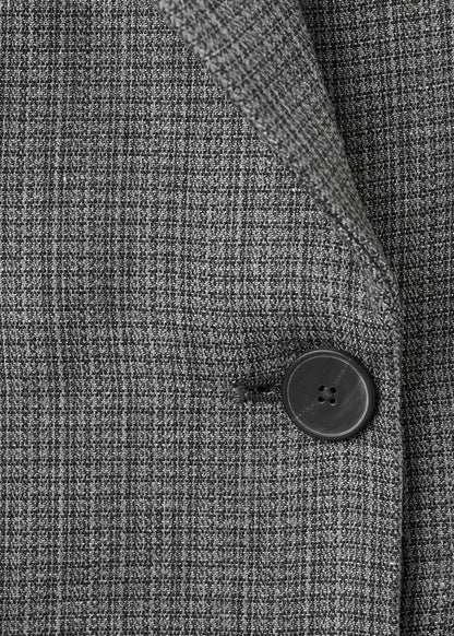 Straight linen blend blazer