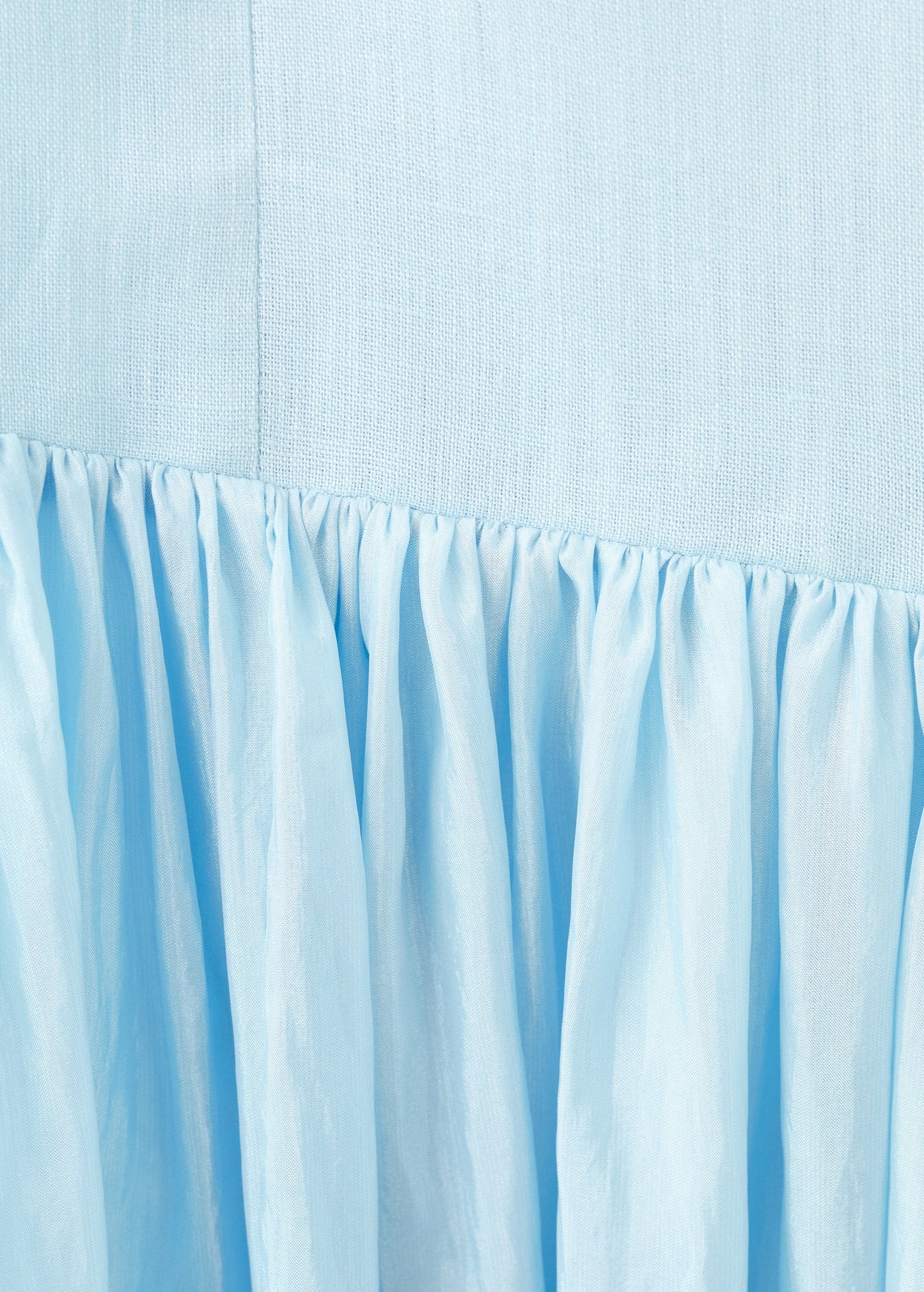 Ruched linen dress