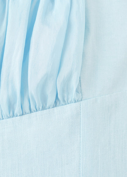 Ruched linen dress