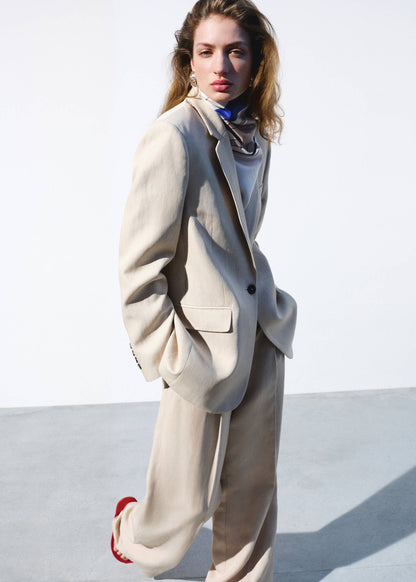 Straight-fit suit blazer