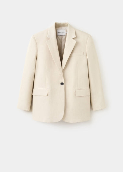 Straight-fit suit blazer