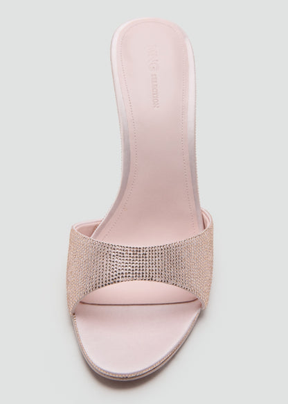 Wedge heeled sandals with rhinestones