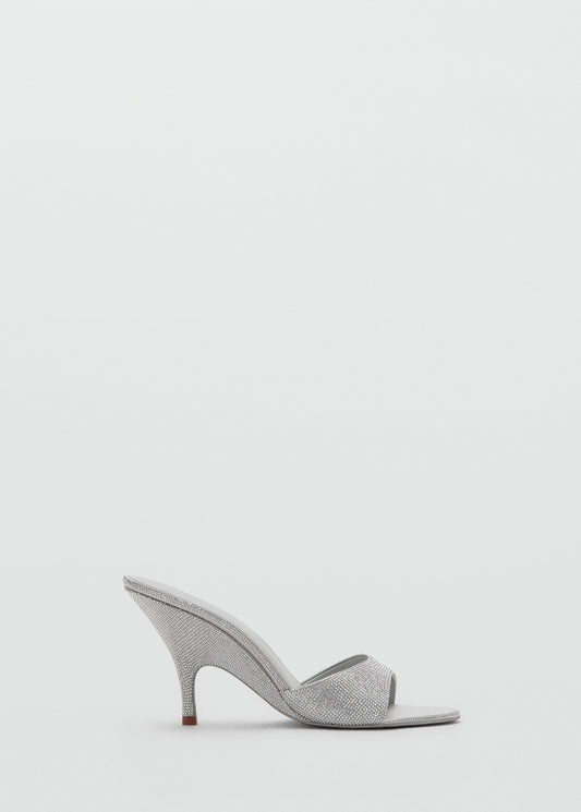 Wedge heeled sandals with rhinestones