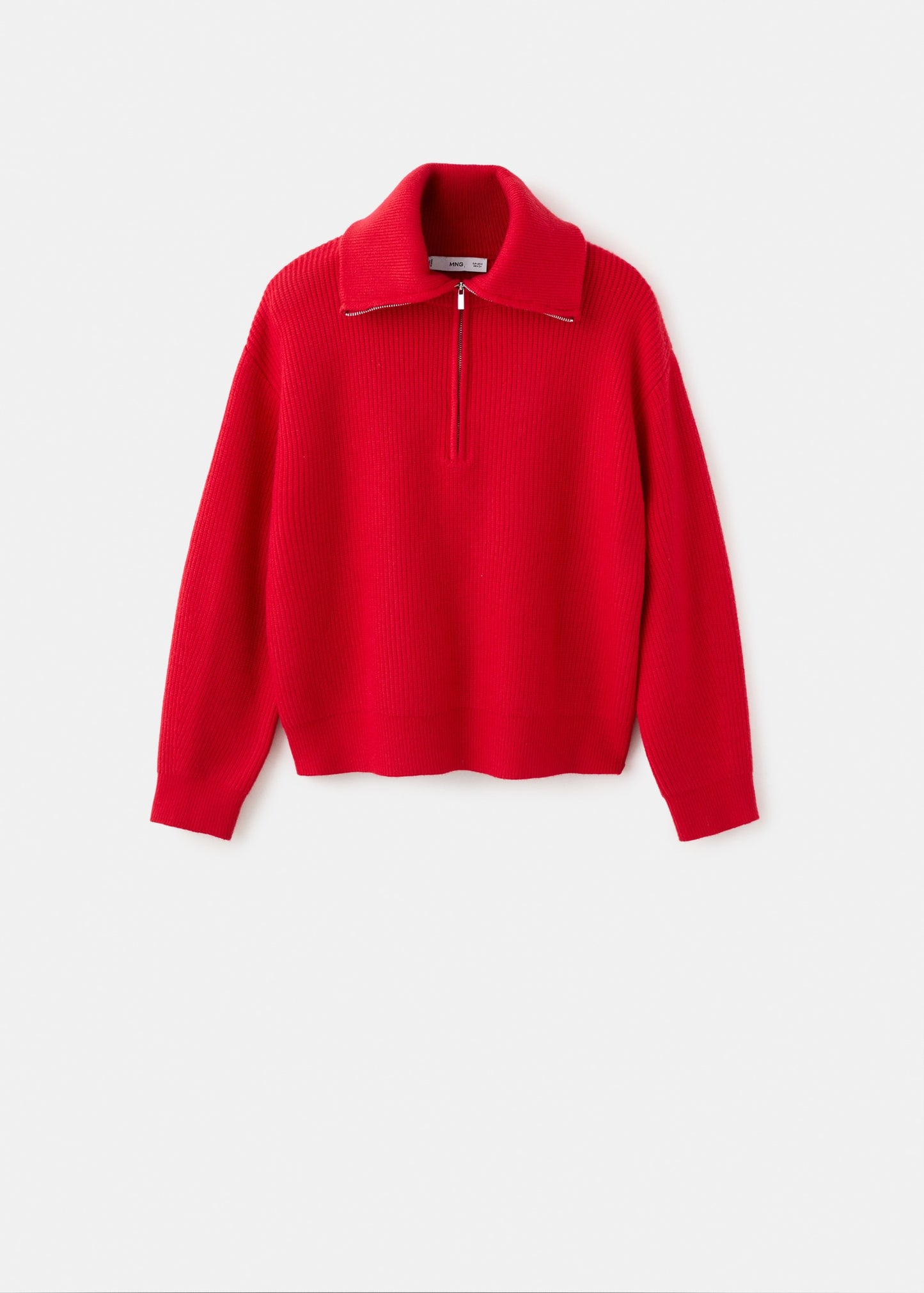 Sweater with contrasting zip collar