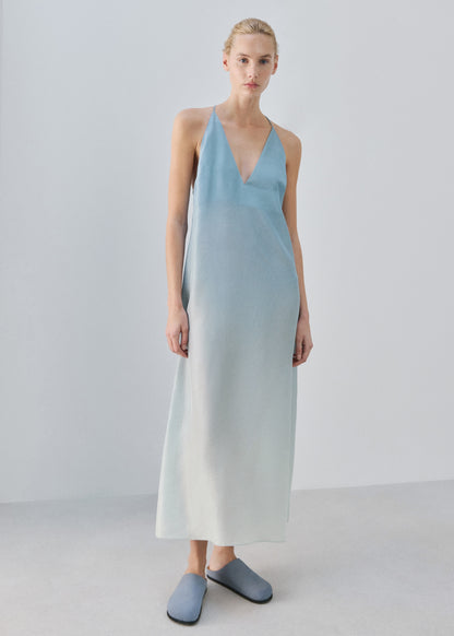 Ombre silk dress