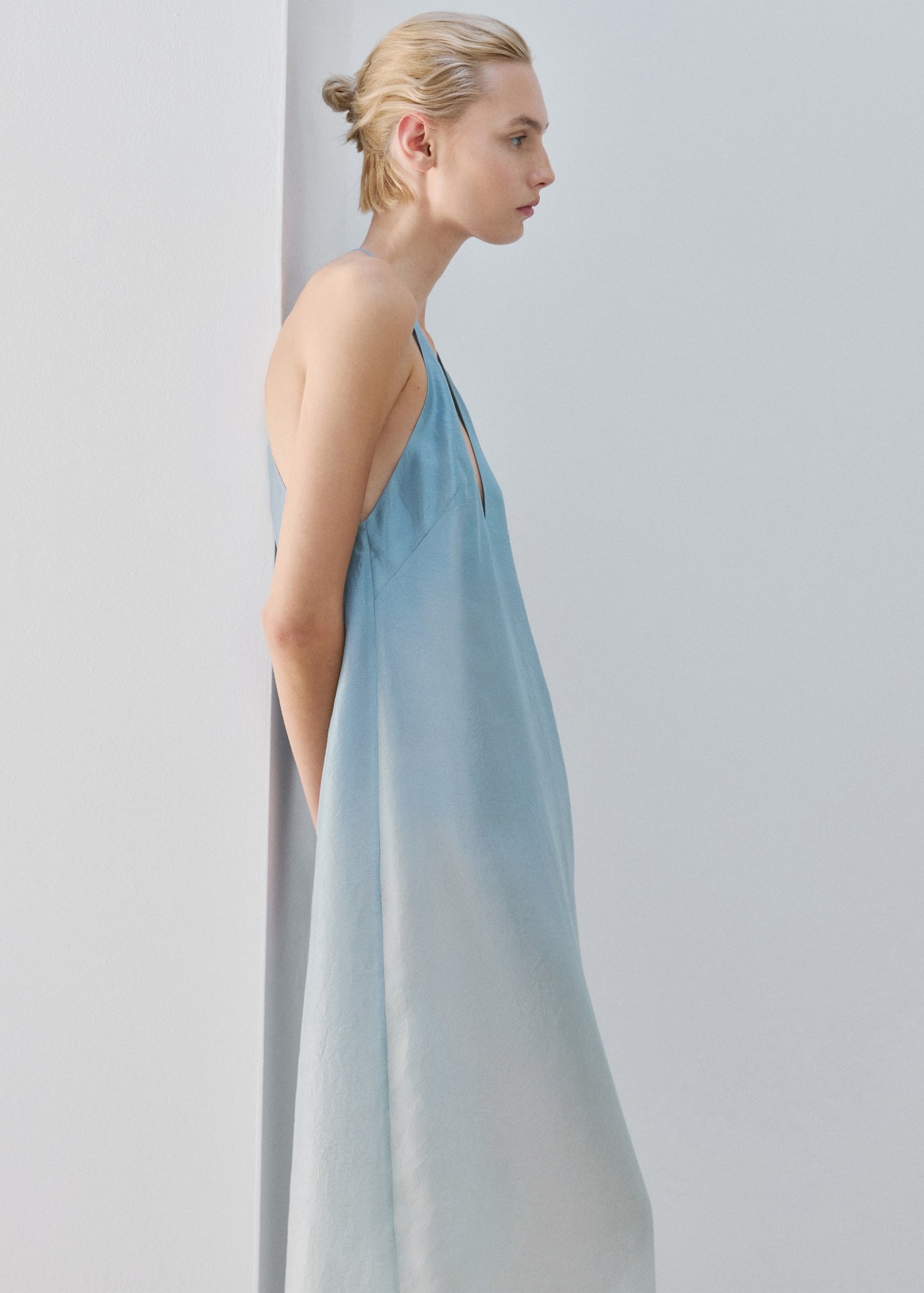 Ombre silk dress