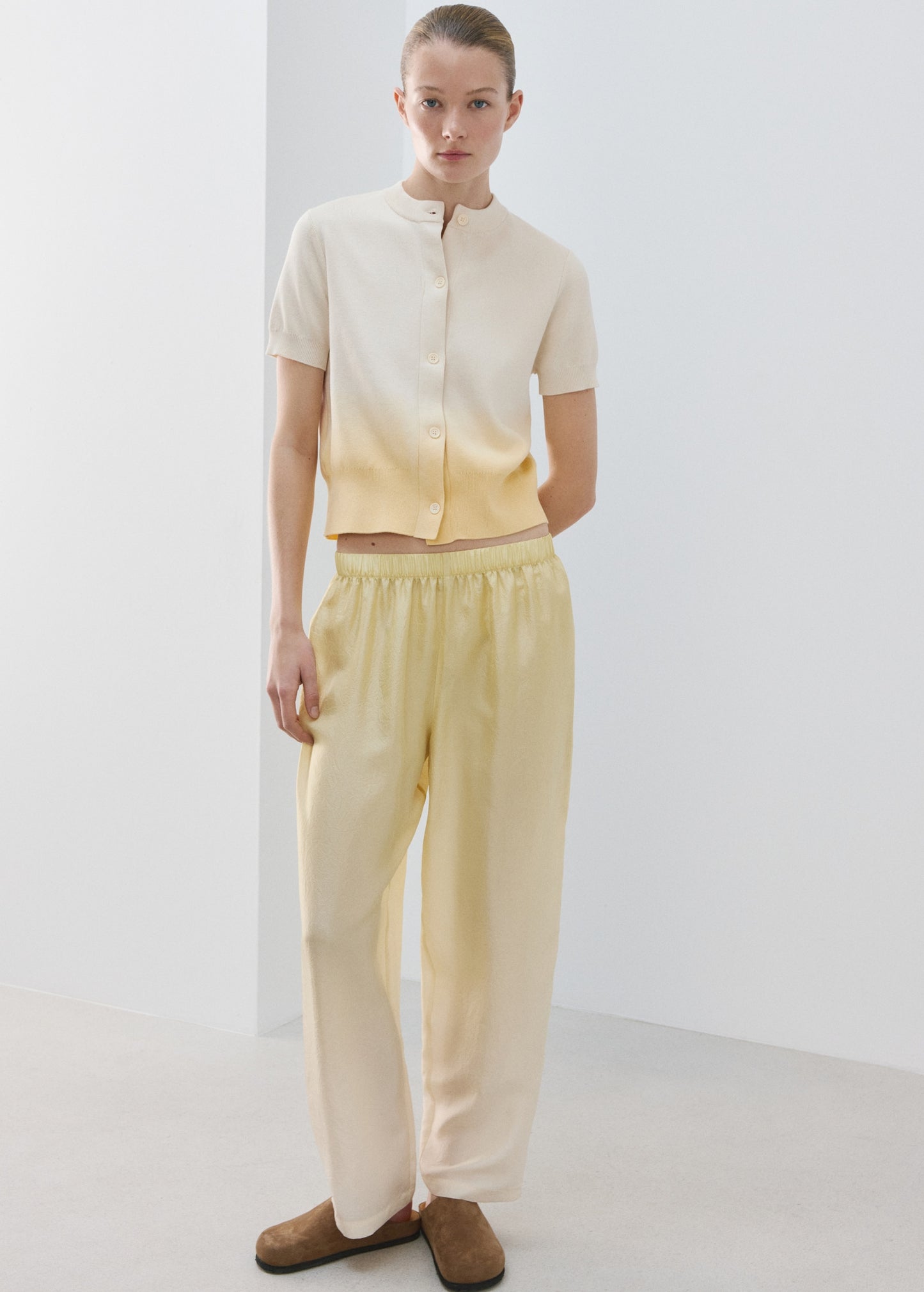 100% cotton gradient cardigan