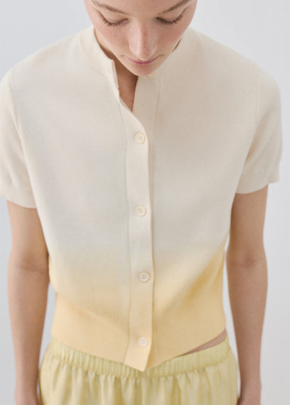 100% cotton gradient cardigan