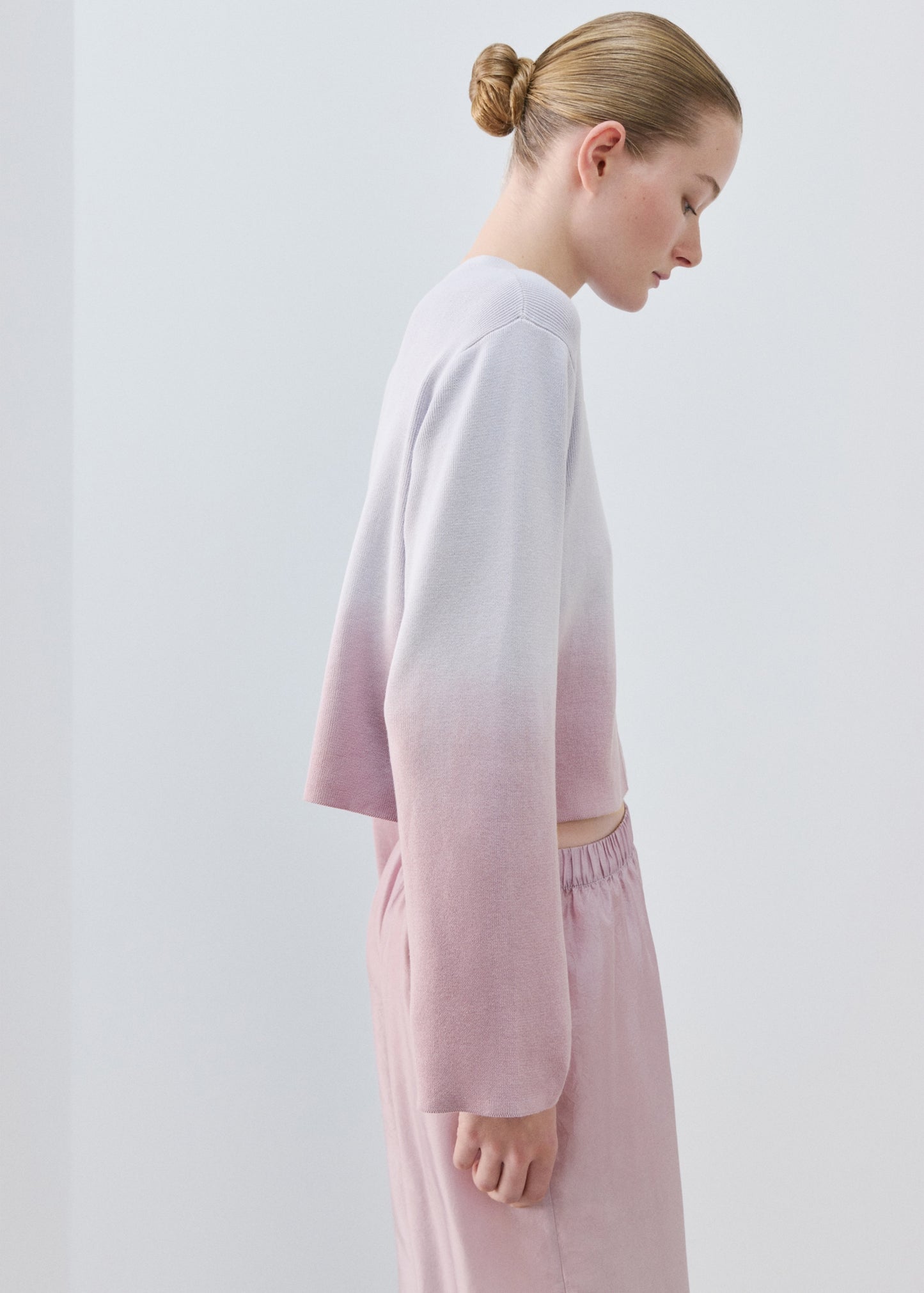 100% cotton gradient cardigan