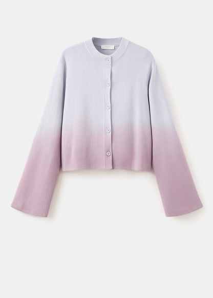 100% cotton gradient cardigan