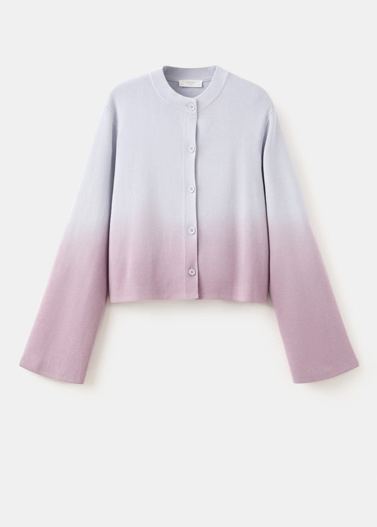 100% cotton gradient cardigan