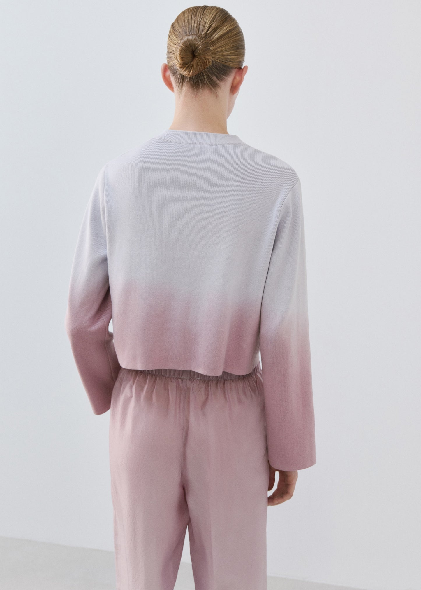 100% cotton gradient cardigan