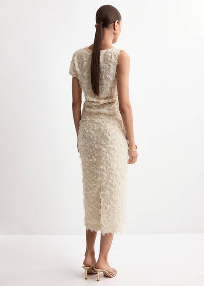 Textured pencil skirt