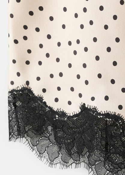 Polka dots lace top