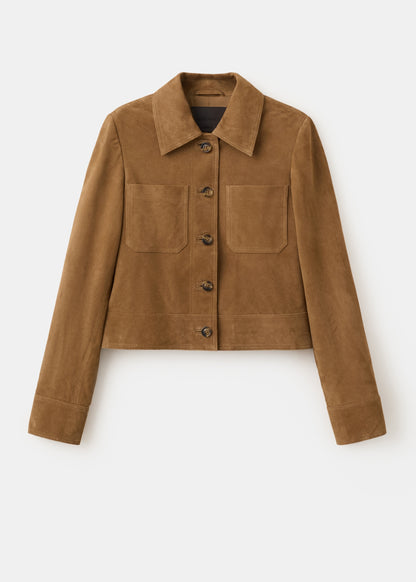 Suede jacket with buttons