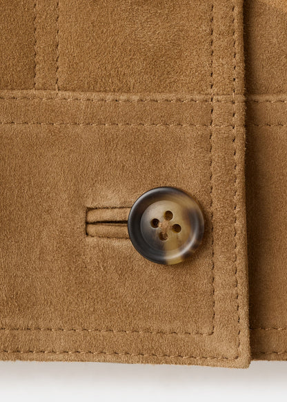 Suede jacket with buttons