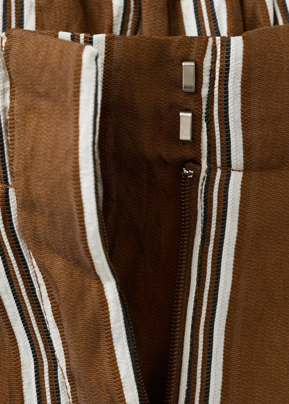 Pleated striped trousers