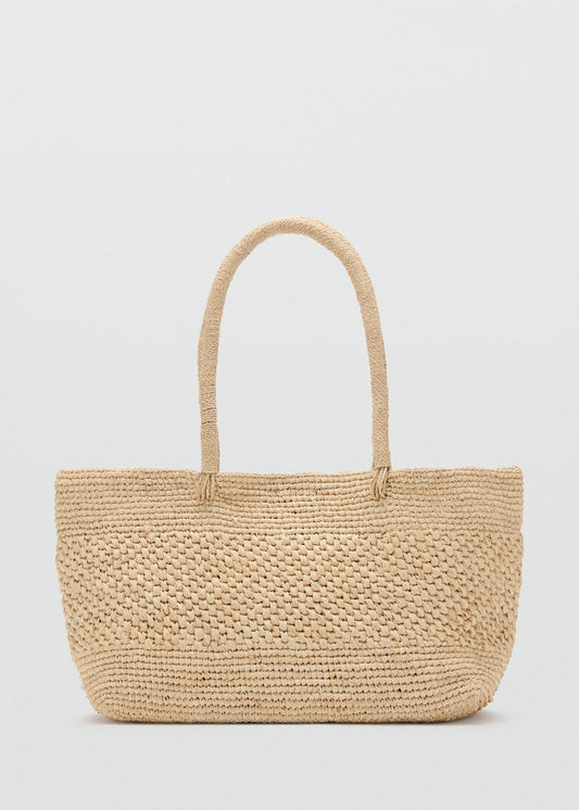 100% raffia tote bag