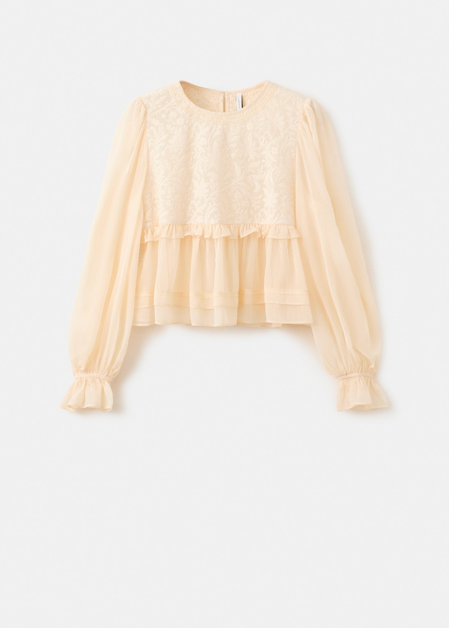 Lace contrast shirt
