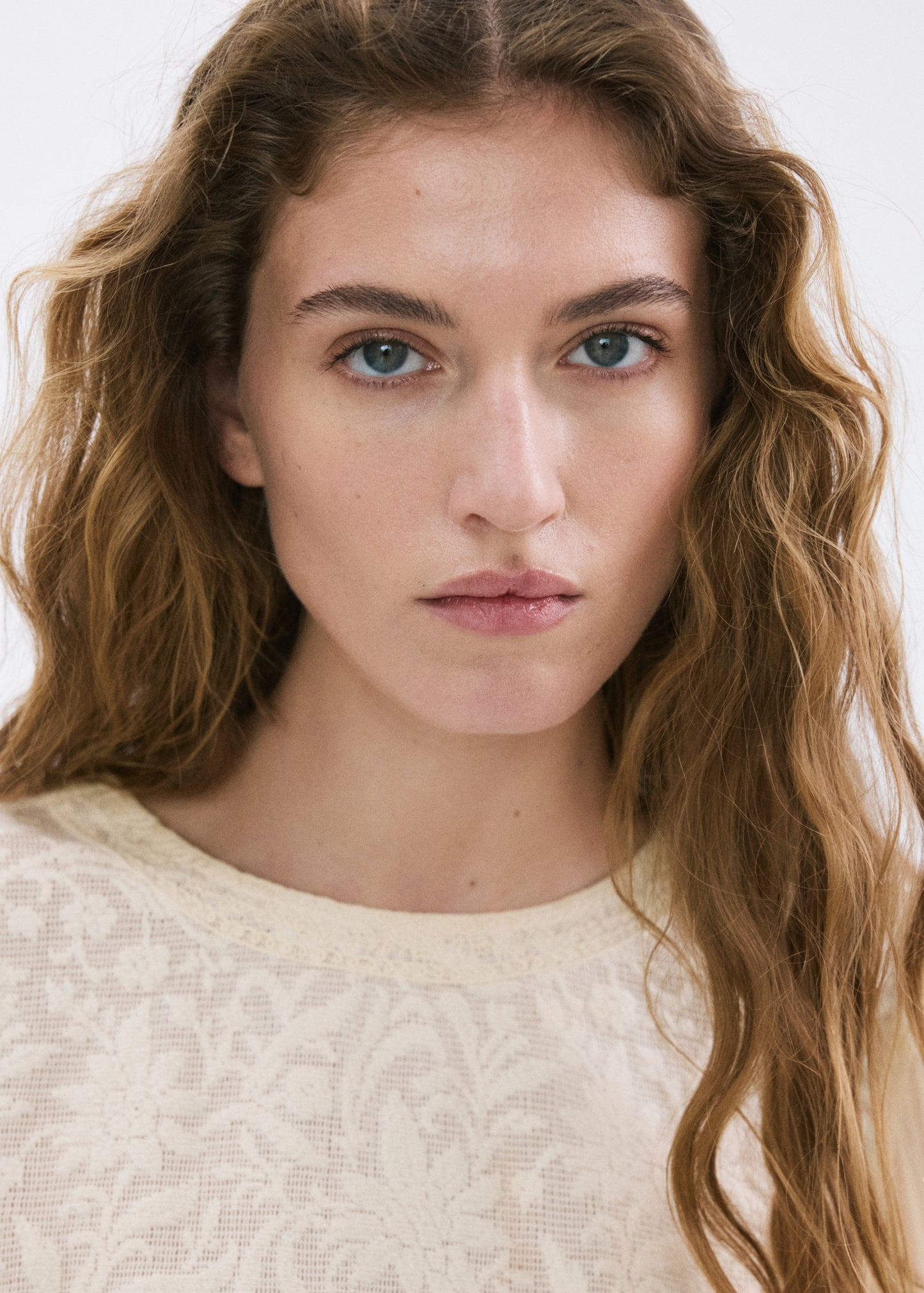 Lace contrast shirt