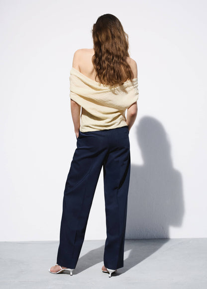 Draped asymmetrical blouse
