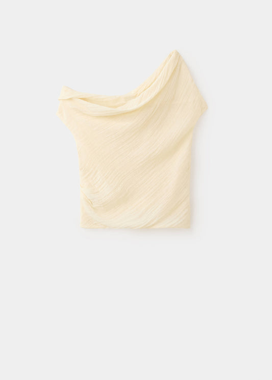 Draped asymmetrical blouse
