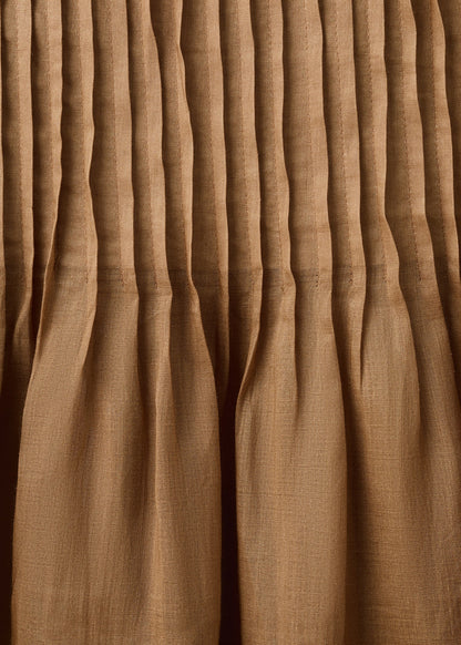 100% ramie dress with pleated body