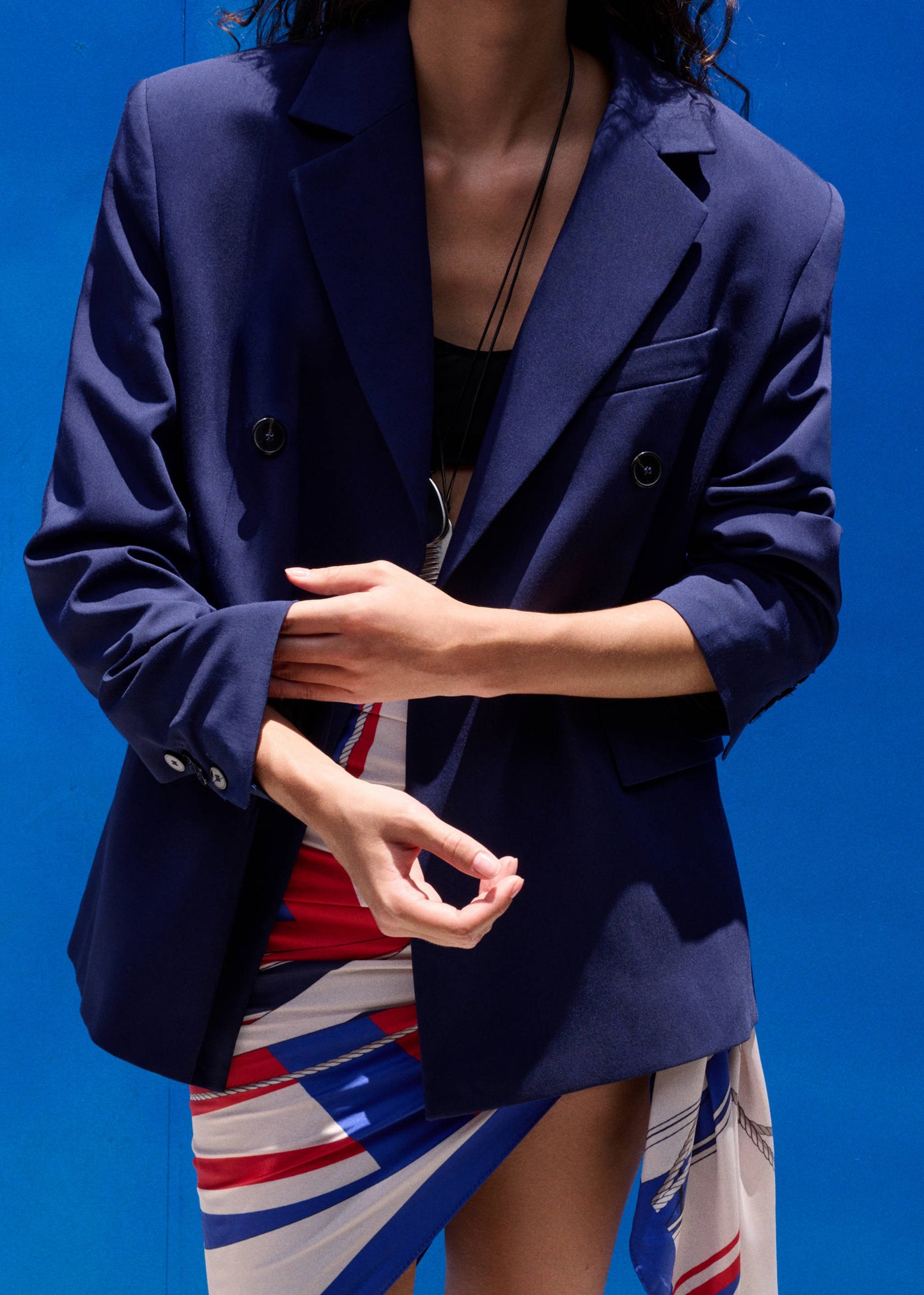 Double-breasted suit jacket