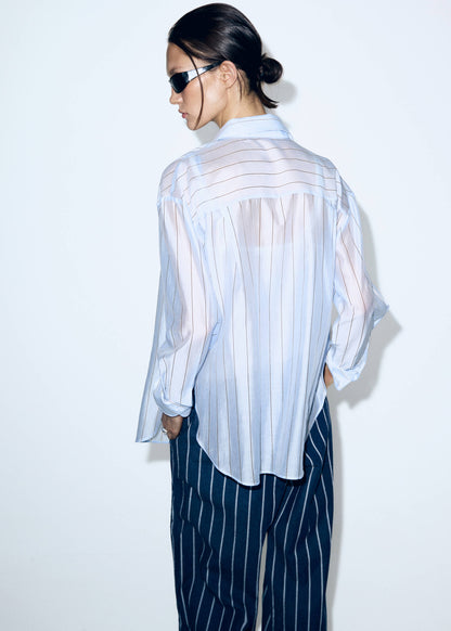 Striped lyocell shirt