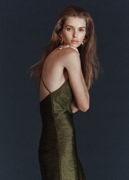 Fringed dress with low back