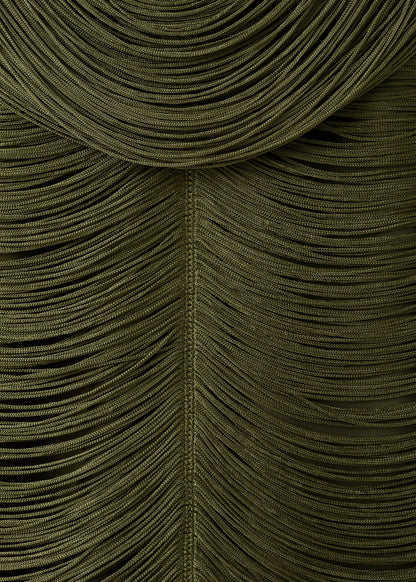 Fringed dress with low back