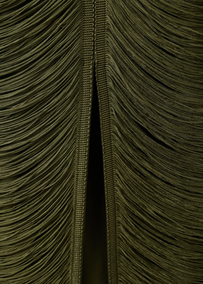 Fringed dress with low back