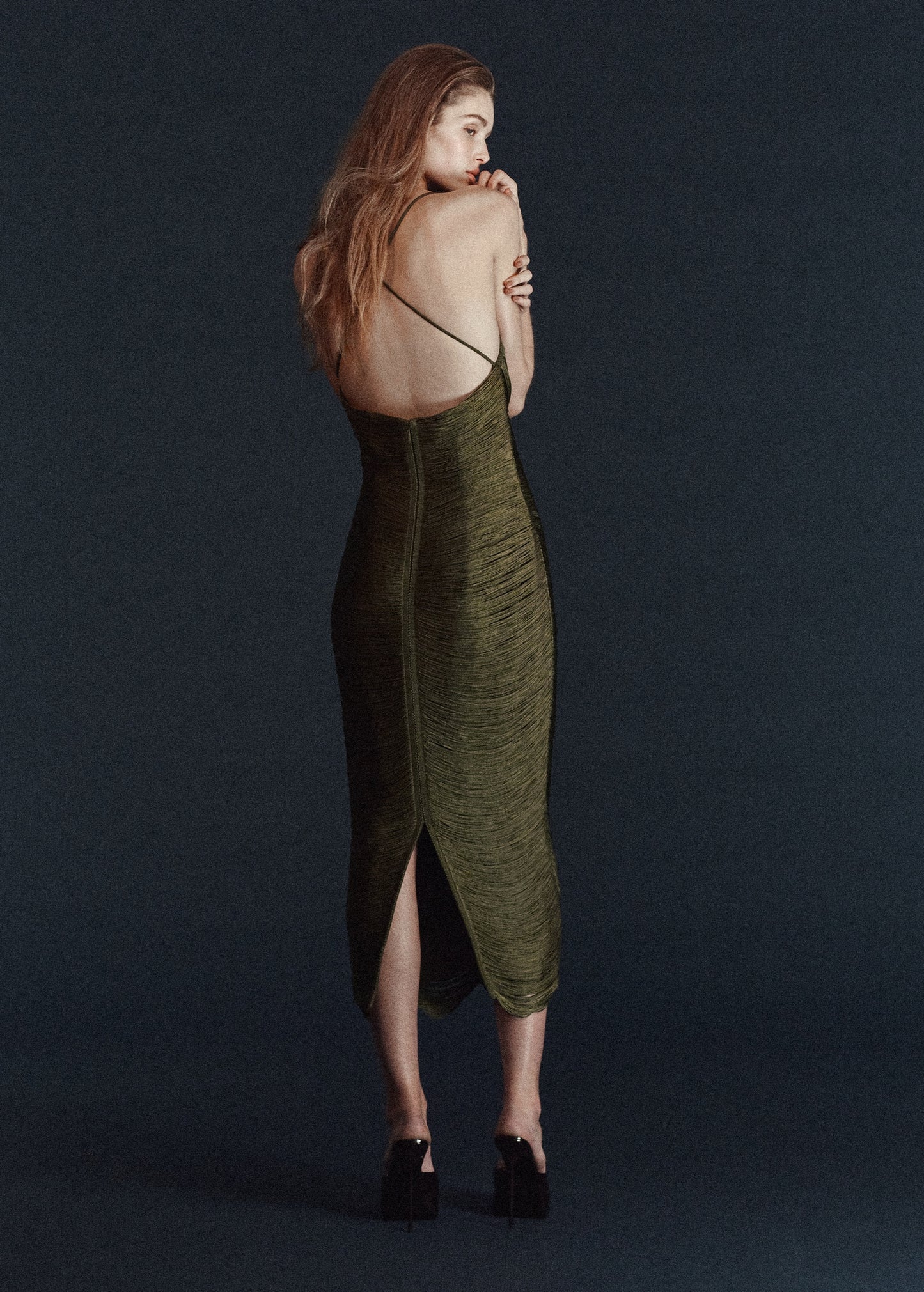 Fringed dress with low back