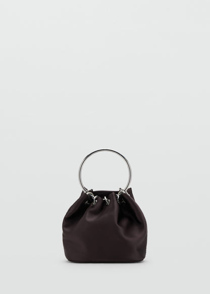 Handbag with metal handle