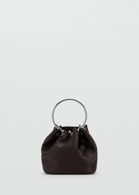 Handbag with metal handle