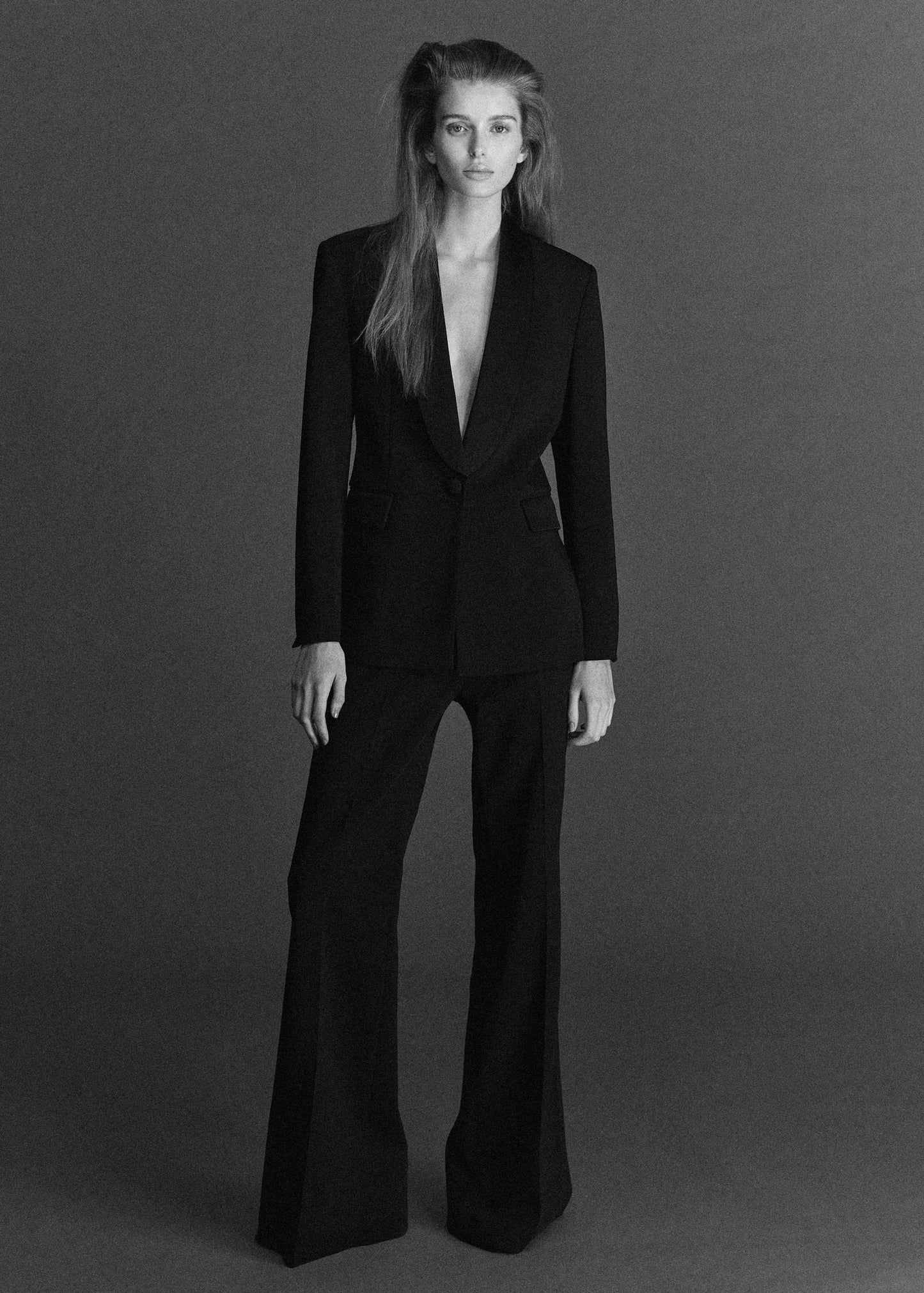 Satin jacket with lapels