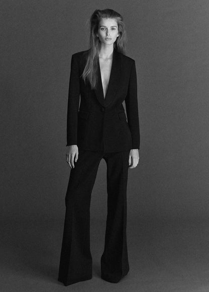 Satin jacket with lapels