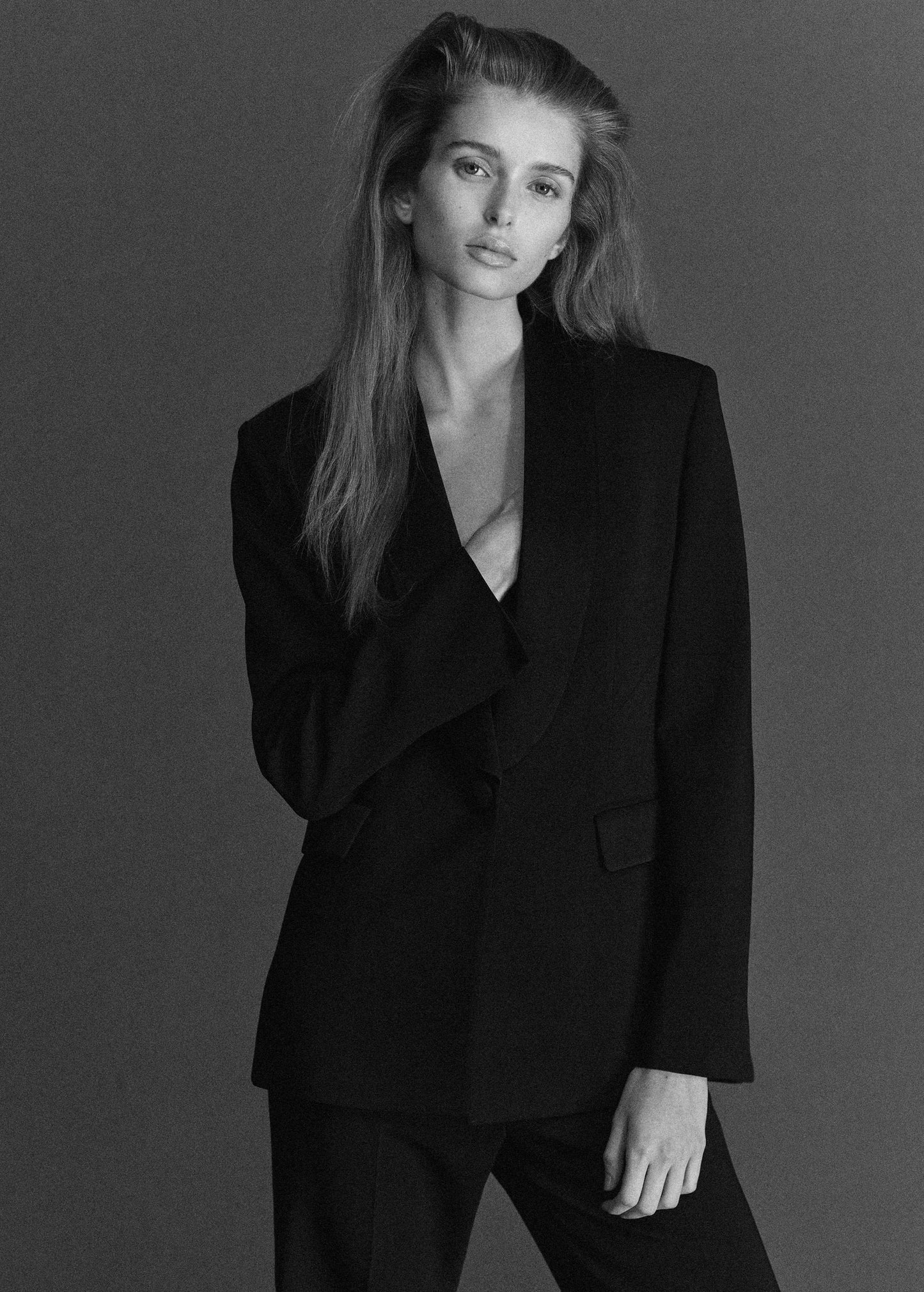 Satin jacket with lapels