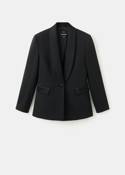 Satin jacket with lapels