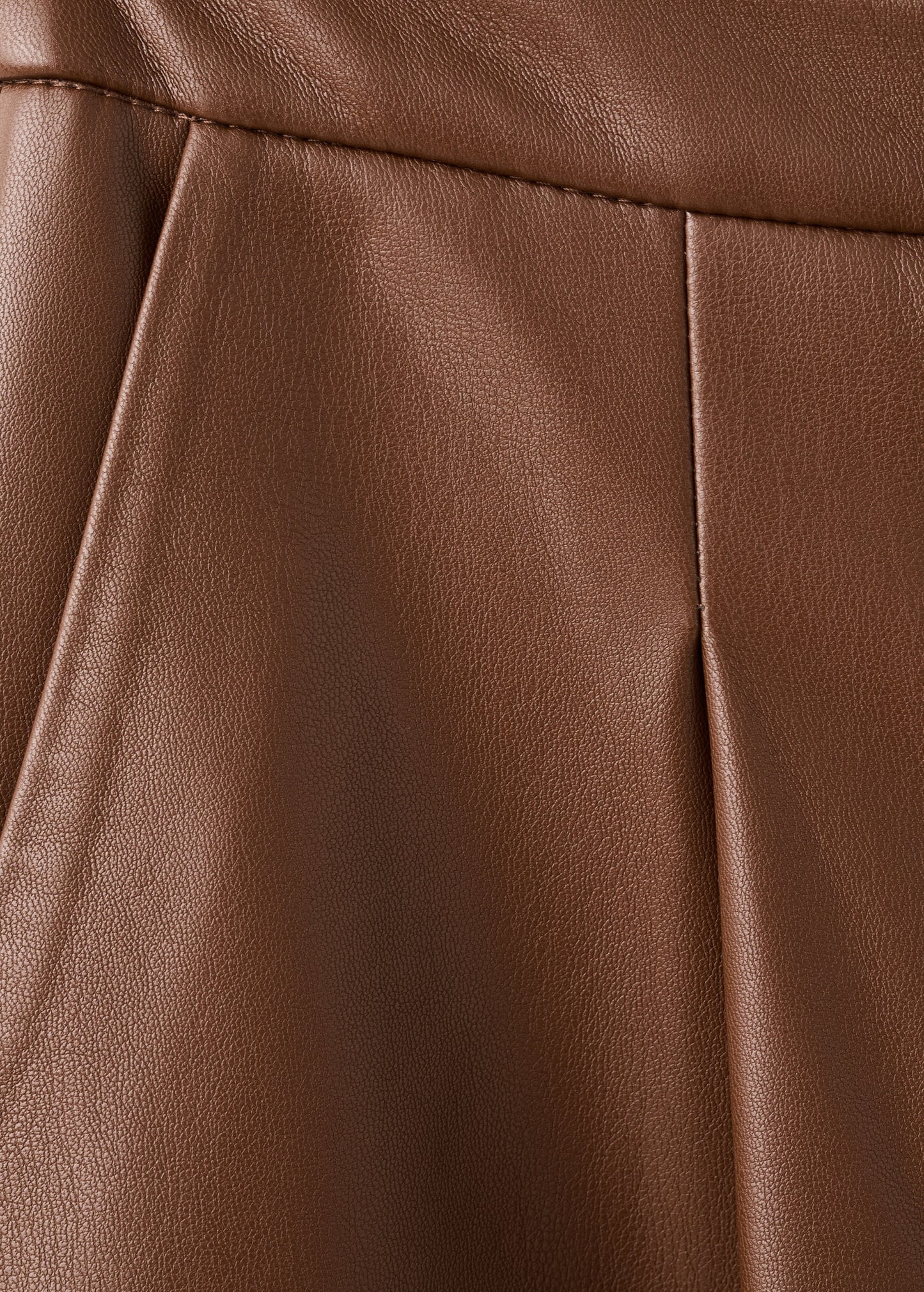 Wide-leg faux-leather trousers
