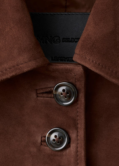 Suede jacket with buttons