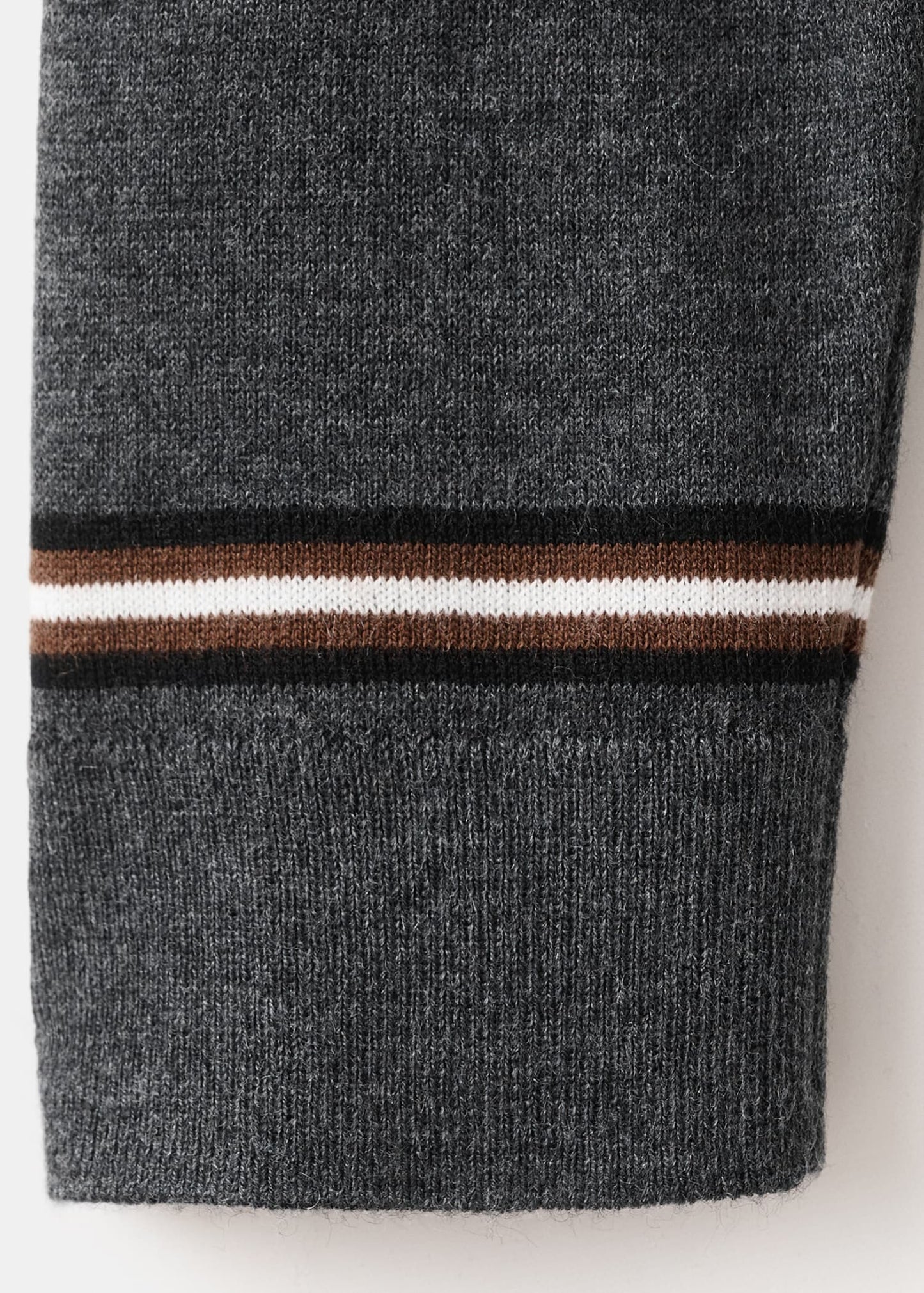 Striped polo-neck sweater